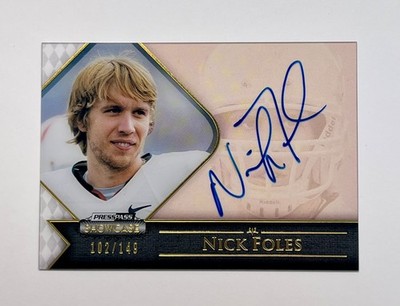 NICK FOLES 2012 Press Pass Showcase Gold Auto /149 RC #SC-NF Arizona