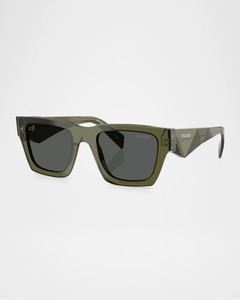 PRADA PR A06S 16K08Z Men's Sunglasses Green Squared Sunglasses Frame 54mm