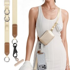 Phone Lanyard Crossbody Strap with Wallet, Clip and Go Design, Adjustable Pho...