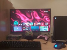 Xbox Series X Setup With Monitor And Games And Kbm And 2 Controllers And Cooler.