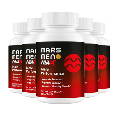 5-Pack Mars Men Max for Men - Supports Male Health & Performance - 300 Caps