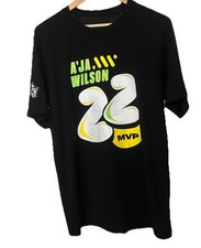 A'ja Wilson Las Vegas Aces Adult Unisex Size Medium Sport-Tec Black T-shirt-13C