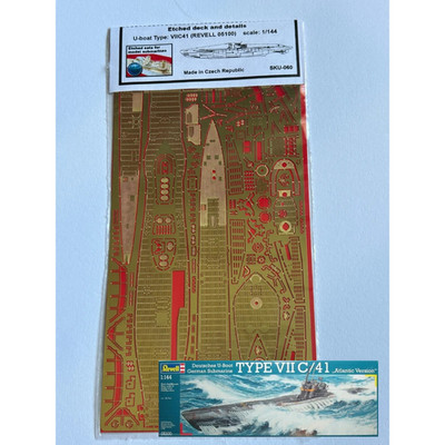 U-Boot Typ VIIC41 Revell 05100 Fotoätzt für Deck Details Teile Maßstab 1:144