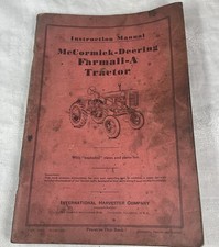 Vintage McCormick Deering Farmall A Tractor Instruction Manual Book Int. Harvest