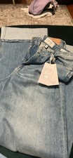 Rails High Rise Wide Leg Cuffed Light Blue Denim Jeans Women  s 5-Pocket Design