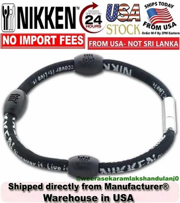 Nikken Kenko PowerBand Wrist Magnetic Band Black (All Size) - NEW! US Seller 