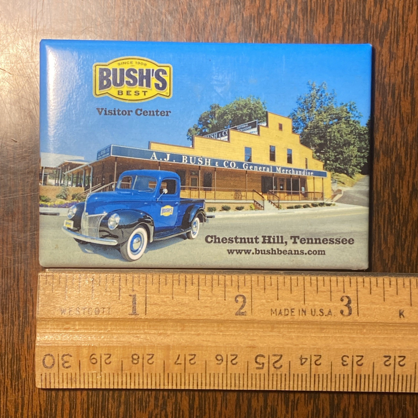 BUSH’S BEST BAKED BEANS Visitor Center Fridge Magnet - Tennessee USA Souvenir 3”
