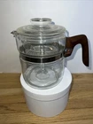 VTG Pyrex Flameware Glass Percolator Coffee Pot Model 782B Made in USA