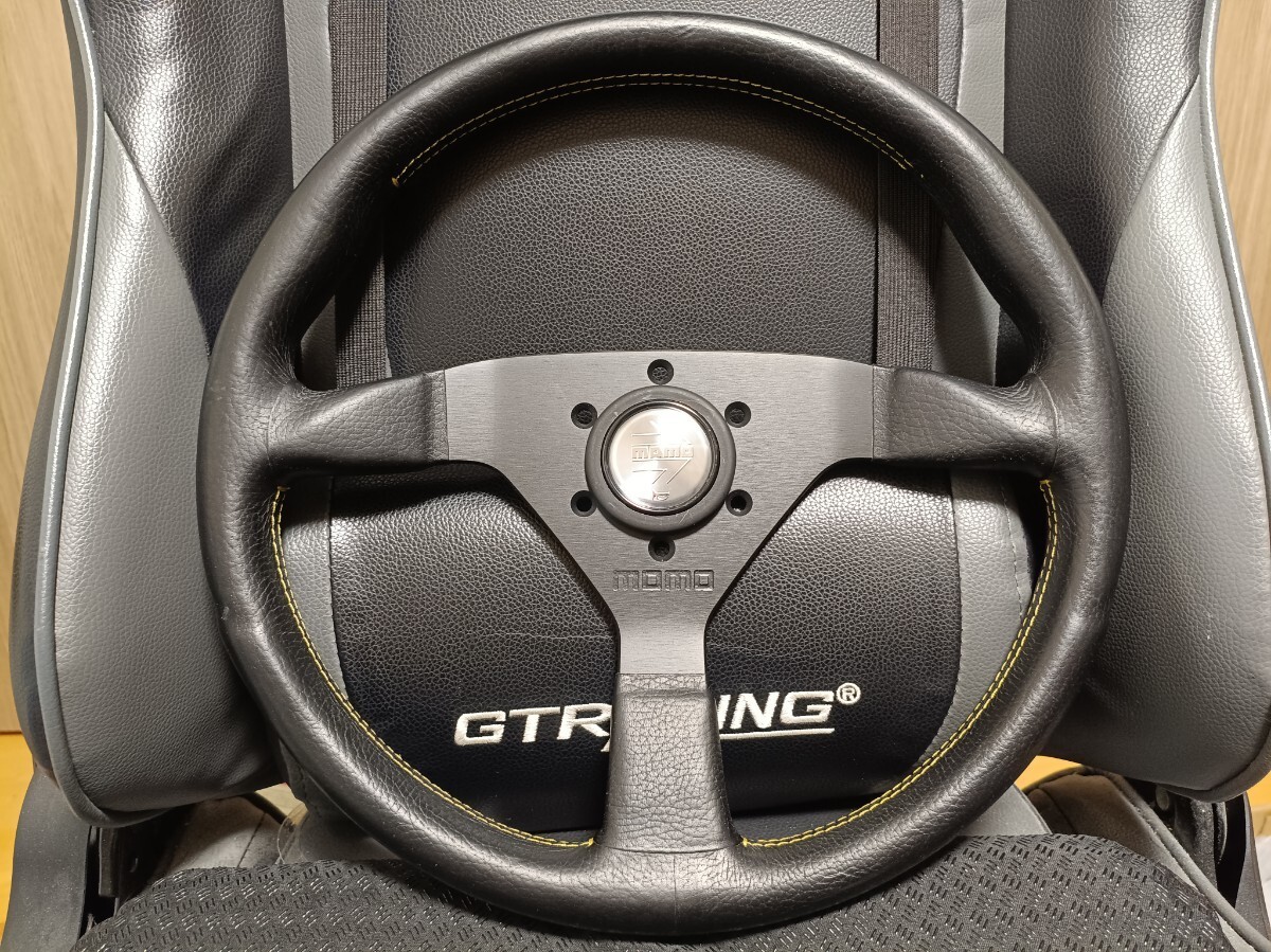 MOMO VELOCE RACING Steering Wheel 345mm Leather Authentic JDM 86