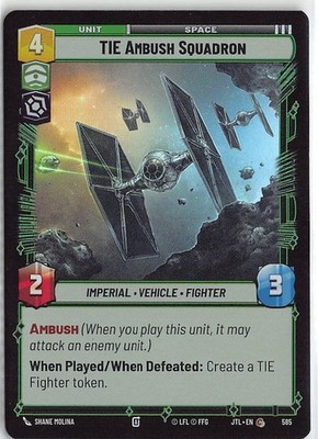 Jump to Lightspeed Common Foil 585 TIE Ambush Squadron (Foil)