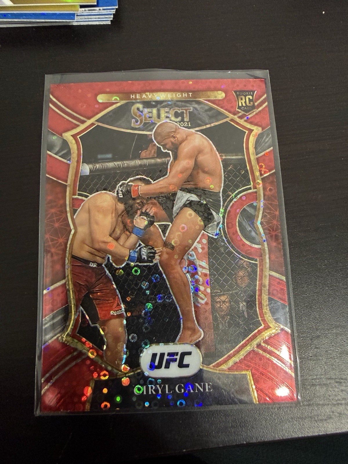 2021 Panini Select UFC Concourse Red Disco Prizm /199 Ciryl Gane #98 Rookie RC