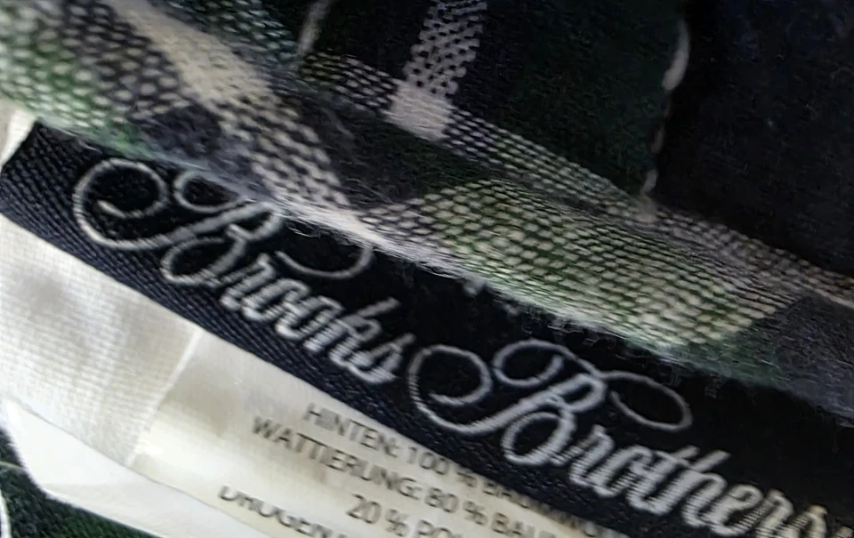 Набор лоскутных одеял Brooks Brothers King в клетку стежок хлопок сляб темно-зеленый белый - Изображение 4 из 4