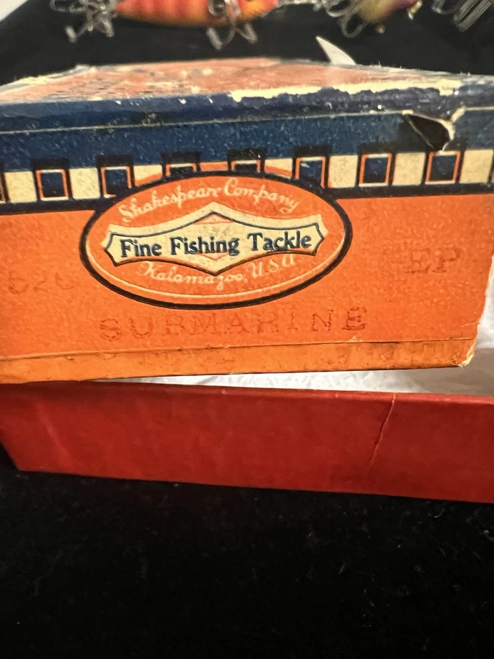 Винтажная подводная рыболовная приманка Shakespeare Submarine Minnow No42 1930-е отличное состояние - Изображение 3 из 4