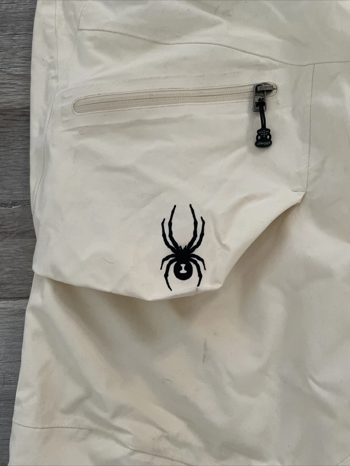 Pantalones de Nieve Spyder Mujer L Crema Forrados Rellenos Esquí Snowboard Tobillo Cremallera Bootcut Foto 2 de 4