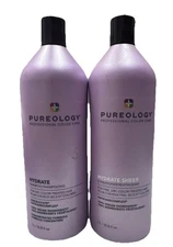 pureology hydrate shampoo & sheer conditioner 33.8oz ea scuffed exterior