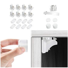Strong Adhesive Locks for Baby Cabinets: 8 Pack