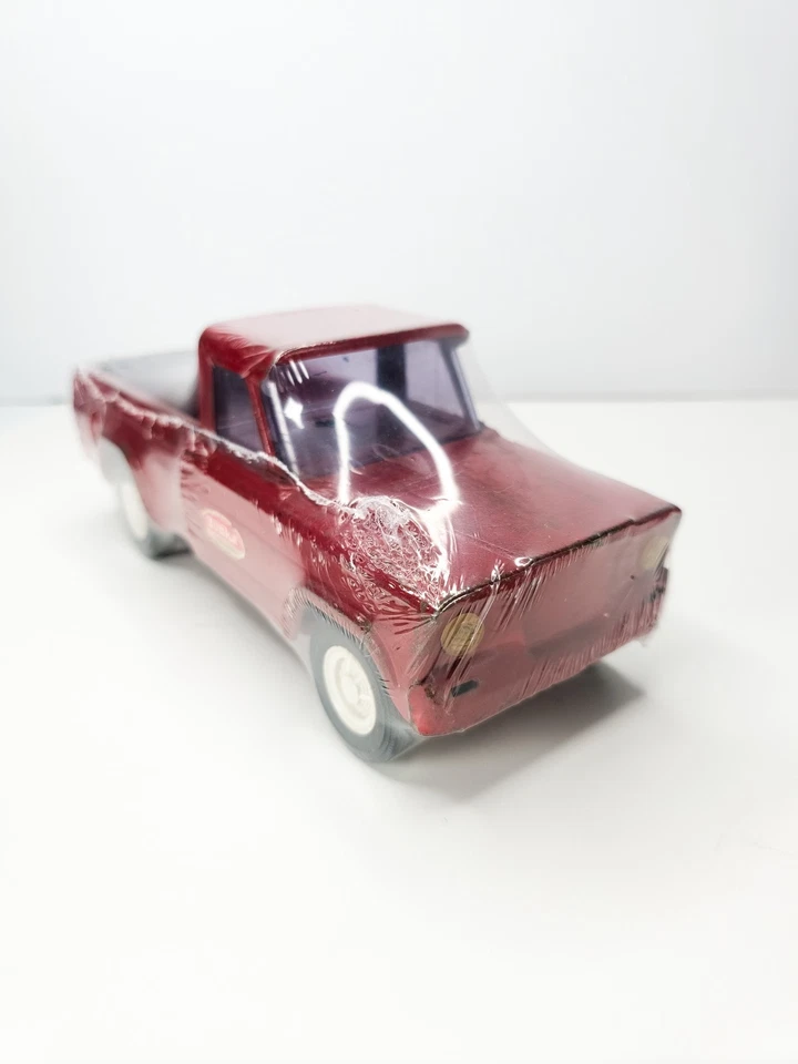 Vintage Tonka Vermelho Aço Pressionado Pickup Truck 9" Estilo Fundido Exibição de Brinquedo Retrô - Imagem 3 de 4