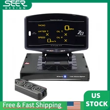 OLED Advance ZD 10 in 1 Auto Gauge Digital Tachometer Full Package Sensor Kits