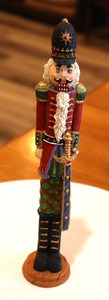 Tall Skinny Porcelain Nutcracker 10.75"
