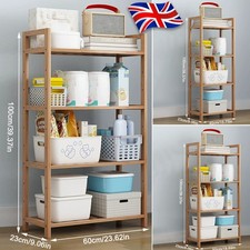 4 Tier Wooden Bookcase Storage Shelf Rack Stand Display Shelving Unit Home UK