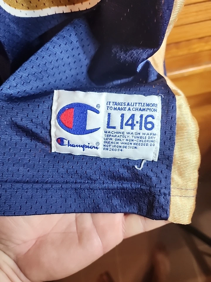 Винтажная футболка чемпиона St Louis Rams Маршалла Фолка No28 синяя NFL молодежный размер L 14/16 - Изображение 3 из 4