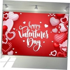 Large Valentines Day Banner 72" x 48" Decorations Happy Valentine's Day New