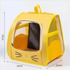 Breathable Oxford Pet Cat Carrier Backpack for Small Dogs, Portable Transparent