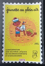  Erinnophilie France - LA JEUNESSE AU PLEIN AIR 1972