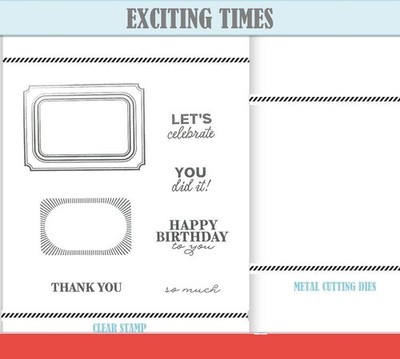 M7560 EXCITING TIMES Dies and Stamps Scrapbook DIY Handmade Greeting Card Making