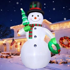 12 FT Christmas Inflatable Snowman Outdoor Decoration Blow Up Yard Giant Cute...