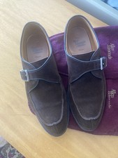 Allen Edmonds Thayer Split Toe Monk Strap Loafers Suede Leather Us Size 9 EEE