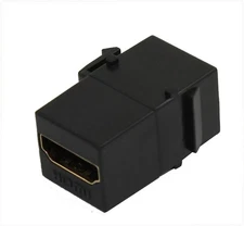 Keystone Jack Insert/Coupler Type - HDMI  Gold Plated  Female/Female  Black