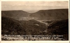 Postcard RPPC Devil's Saddle Mike's Gap From Allegany Front Mountain W. Virginia