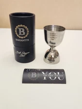 BARIANTTE Silver Bell Double Jigger - Premium Cocktail Measure, 2 oz & 1 oz,