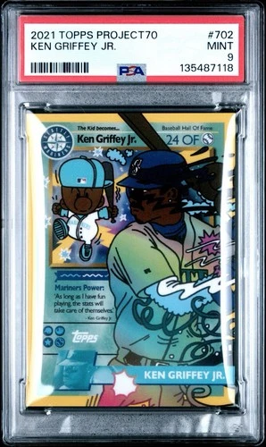 2021 Topps Project70 Ken Griffey Jr #702 Pokemon Style Baseball PSA 9