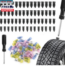 2026 Upgraded 60PCS Screw in Tire Plugs Self Service Tire Plugs Kit with Screwdr