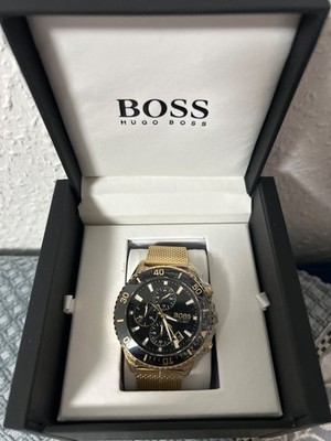 Hugo Boss 1513906 Herrenuhr Admiral Chronograph  Edelstahl Gold Schwarz 46 mm