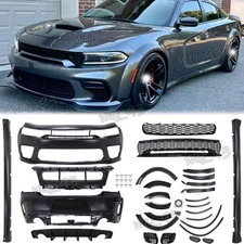 Fit 2015-2023 Dodge Charger Widebody SRT Hellcat Style Front & Rear Bumper Kit