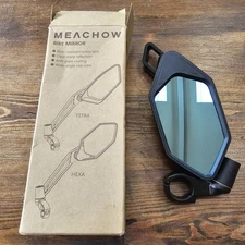 MEACHOW New Bike Mirror HEXA Left Lens Blue Anti Glare Scratch Resistant Wide