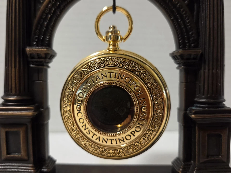 Franklin Mint Ancient Roman Coin Pocket Watch International Numismatic Society - Image 2 of 4