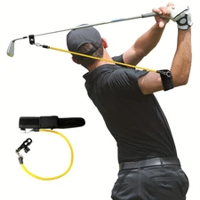 Portable Golf Swing Trainer with Adjustable Resistance Band - Swing Strength