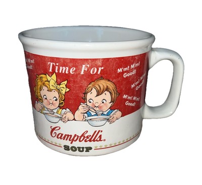 Vintage 1998 Time For Campbell's Soup 14 oz Campbell Coffee Mug M m! M m! Good!