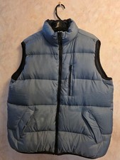 00s OLD NAVY Reversible Down Vest M Blue - Vintage Style