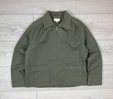 Toast Green Canvas Cotton Back Buckle Womens Jacket Size 16