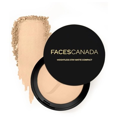 FACESCANADA Weightless Stay Matte Finish Compact Powder - Natural, 9g (2er Pack)