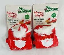 Bearded Dragon Christmas Biker Santa Outfit Costume Lot of 2