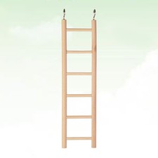 Bird Cage Toy Accessories Hanging Bridge Parrot Wood Ladder Stairs Supplies