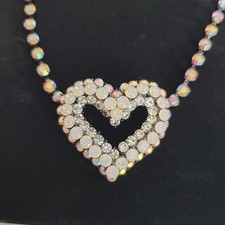 Bijoux Terner AB Crystal Heart Necklace Fashi...