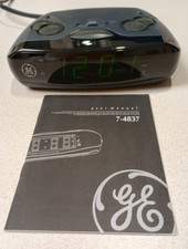 GE AM/FM Alarm Clock Radio  User Manual - Model 7-4837 - Works Well