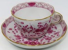 Meissen, Germany INDIAN Pink Flower Scalloped Cup & Saucer Set
